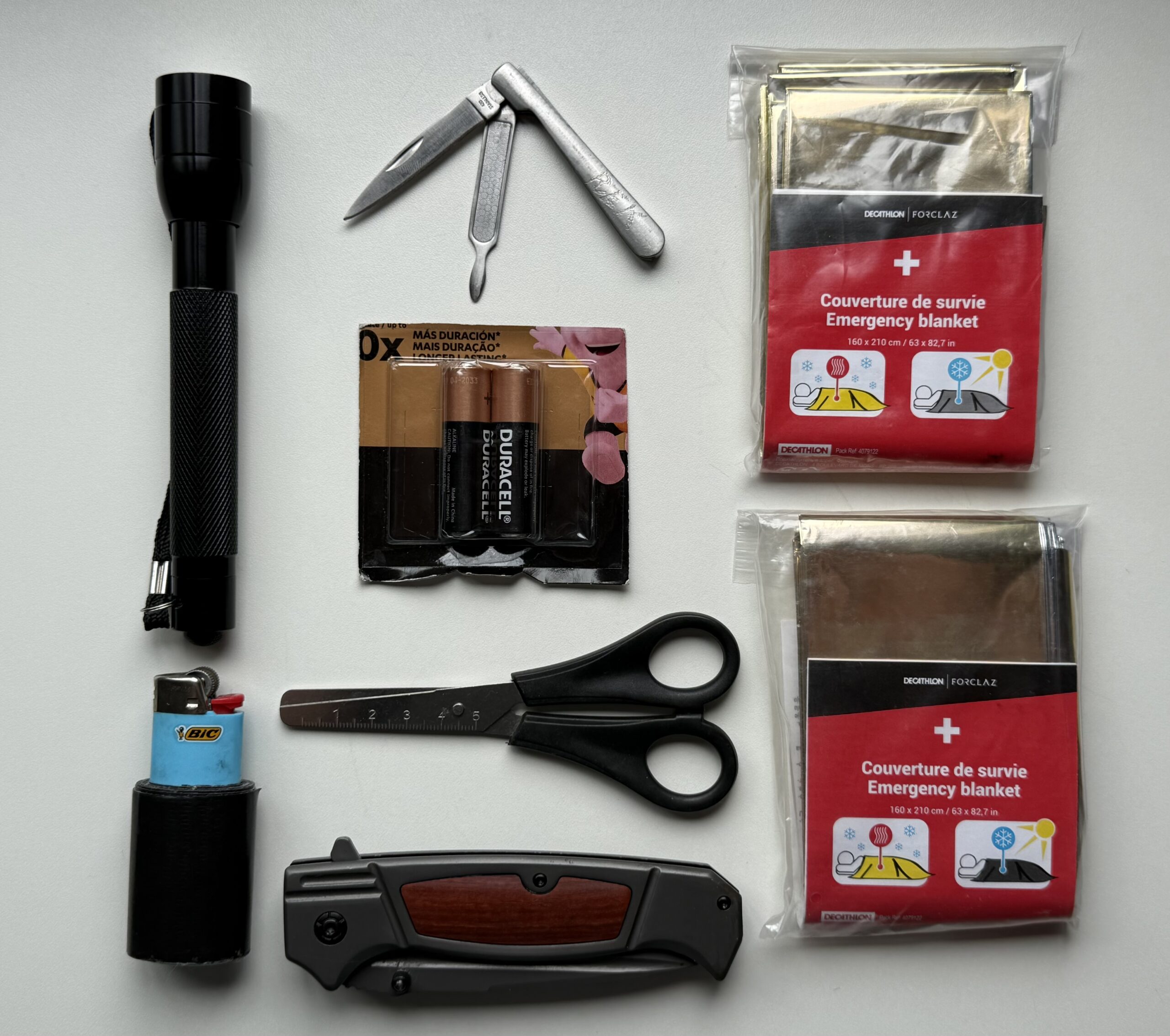 Itens que auxiliam na sobrevivência em caso de emergências